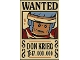 Part No: 26603pb535  Name: Tile 2 x 3 with Wanted Poster with Black 'WANTED' 'DON KRIEG' (Berry) '17.000.000' Pattern
