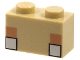 Part No: 3004pb226  Name: Brick 1 x 2 with Pixelated Minecraft White Eyes Pattern