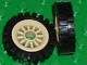 Part No: 30155c01  Name: Wheel Spoked 2 x 2 with Pin Hole with Black Tire 24mm D. x 8mm Offset Tread - Interior Ridges (30155 / 3483)