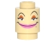 Lot ID: 367681116  Part No: 3062pb048  Name: Brick, Round 1 x 1 with Female Face with Dark Pink Lips, Dark Orange Eye Shadow and Black Beauty Mark Pattern (Babette)