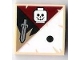 Part No: 3068pb0417  Name: Tile 2 x 2 with 1 Black Dot, Skull and Sword Pattern
