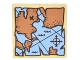 Lot ID: 207432674  Part No: 3068pb1010  Name: Tile 2 x 2 with Map Treasure with Compass Rose and Dark Brown 'X' Pattern