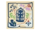 Lot ID: 226652114  Part No: 3068pb1061  Name: Tile 2 x 2 with Map Mini Doll in Birdcage (Elves) Pattern
