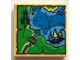Lot ID: 389042110  Part No: 3068pb1098  Name: Tile 2 x 2 with Ninjago Map with Pagoda, Bridge, Ship, Anchor, Water, Dotted Line Trail, and Script 'DD' Pattern