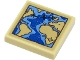 Part No: 3068pb1686  Name: Tile 2 x 2 with World Map with Tan Land, Blue Water and Black Airplane Pattern (Sticker) - Set 40450