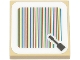 Lot ID: 352368383  Part No: 3068pb1961  Name: Tile 2 x 2 with Super Mario Scanner Code Kamek’s Broom Pattern (Sticker) - Sets 71391 / 71407