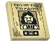 Part No: 3068pb2286  Name: Tile 2 x 2 with Black 'HAVE YOU SEEN THIS WIZARD?' and Sirius Black Minifigure on Wanted Poster with Dark Tan Dirt Marks Pattern