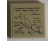 Part No: 3068pb2293  Name: Tile 2 x 2 with Dark Tan Map with Arrows and Text Pattern (Sticker) - Set 10316