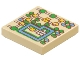 Lot ID: 406478100  Part No: 3068pb2302  Name: Tile 2 x 2 with Super Mario World Map with Castle and Moat Pattern