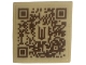 Part No: 3068pb2638  Name: Tile 2 x 2 with Reddish Brown Letter W and QR Code Pattern (Sticker) - Set 75684