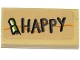 Part No: 3069pb0501  Name: Tile 1 x 2 with 'HAPPY' and Wood Grain Pattern (Sticker) - Set 75823
