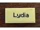 Part No: 3069pb0742  Name: Tile 1 x 2 with 'Lydia' Pattern (Sticker) - Set 21144