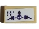 Part No: 3069pb0937  Name: Tile 1 x 2 with Dark Purple and Gold Crossbow Build Instructions with Writing and Arrows Pattern (Sticker) - Set 41193