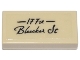 Part No: 3069pb1303  Name: Tile 1 x 2 with Black Script '177a Bleecker St' Pattern (Sticker) - Set 76218