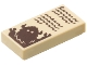 Part No: 3069pb1312  Name: Tile 1 x 2 with Dark Brown Book Text Scribbles and Bogeyman Pattern