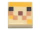 Part No: 3070pb183  Name: Tile 1 x 1 with Pixelated Black, Bright Light Orange, Medium Nougat, and Reddish Brown Squares Pattern (Minecraft Pufferfish Fry Face)