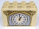 Part No: 31111pb038  Name: Duplo, Brick 2 x 4 x 2 with Clock with Roman Numerals and Winged B Pattern