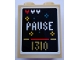 Part No: 3245cpb204  Name: Brick 1 x 2 x 2 with Inside Stud Holder with Pixelated Video Game Screen with 'PAUSE' and '1310' Pattern (Sticker) - Set 80012