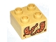 Lot ID: 288676074  Part No: 3437pb083  Name: Duplo, Brick 2 x 2 with 2 Worms Pattern