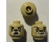 Part No: 3626bpb0881  Name: Minifigure, Head Dual Sided Alien Chima Lion with Orange Eyes, Brown Nose, Crooked Smile / Open Mouth Pattern (Leonidas) - Blocked Open Stud