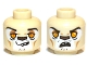 Part No: 3626cpb0881  Name: Minifigure, Head Dual Sided Alien Chima Lion with Orange Eyes, Brown Nose, Crooked Smile / Open Mouth Pattern (Leonidas) - Hollow Stud