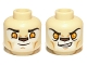 Part No: 3626cpb0892  Name: Minifigure, Head Dual Sided Alien Chima Lion with Bright Light Orange Eyes and Dark Brown Nose, Closed Mouth / Open Mouth Pattern (Laval) - Hollow Stud