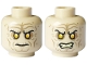 Lot ID: 394301754  Part No: 3626cpb3310  Name: Minifigure, Head Dual Sided Wrinkles, Sunken Yellow Eyes, Black Short Eyebrows, Stern / Bared Teeth Angry Pattern (SW Palpatine) - Hollow Stud