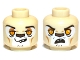 Lot ID: 494086883  Part No: 3626pb0881  Name: Minifigure, Head Dual Sided Alien Lion with Black Eyebrows, Bright Light Orange Eyes, Medium Nougat Eye Shadow and Cheek Lines, Dark Brown Nose, Lopsided Grin with Sharp Top Teeth / Surprised Open Mouth Pattern