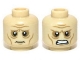 Part No: 3626pb0949  Name: Minifigure, Head Dual Sided LotR Wrinkles and Sunken Eyes Worried / Angry Pattern (Grima)