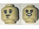 Part No: 3626pb1575  Name: Minifigure, Head Dual Sided Alien with SW Luminara Unduli Gray Lips and Large Blue Eyes, Neutral / Angry Pattern