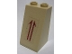 Part No: 3684apb009  Name: Slope 75 2 x 2 x 3 - Hollow Studs with 2 Dark Red Arrows Pattern (Sticker) - Sets 7298 / 7477