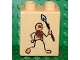 Part No: 4066pb189  Name: Duplo, Brick 1 x 2 x 2 with Cave Painting Human Pattern