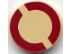 Part No: 4150px33  Name: Tile, Round 2 x 2 with Dark Red SW Semicircles Pattern