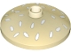 Part No: 43898pb001  Name: Dish 3 x 3 Inverted (Radar) with White Sesame Seeds Pattern (Hamburger Bun)