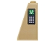 Part No: 4460bpb002  Name: Slope 75 2 x 1 x 3 - Hollow Stud with Control Panel with Buttons and Green Hand Print Scanner Pattern (Sticker) - Set 76157