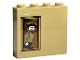 Part No: 49311pb019  Name: Brick 1 x 4 x 3 with Picture of Wizard with Dark Orange Cape in Gold Frame Pattern (Sticker) - Set 40577