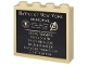 Lego part: Brick 1 x 4 x 3 with 'BATTLE OF NEW YORK MEMORIAL', Avengers Logo and Names List Pattern (Sticker) - Set 76269