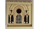 Part No: 59349pb262  Name: Panel 1 x 6 x 5 with Torches, Bricks, Arches, Doorway and Fires Pattern on Inside (Sticker) - Set 71043