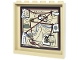 Lego part: Panel 1 x 6 x 5 with Map, Dark Red String and Pins, White Notes and Pictures and Dark Tan 'LONDON' and 'RACHE'  Pattern (Sticker) - Set 10351