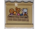 Part No: 60581pb174  Name: Panel 1 x 4 x 3 with Side Supports - Hollow Studs with Butterfly on Outside and Shelf with Trophies and Cat Pattern on Inside (Stickers) - Set 41340