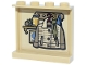 Lego part: Panel 1 x 4 x 3 with Side Supports - Hollow Studs with Dark Tan Coat Rack, Plaid Jacket, Olive Green Umbrella, Gold Shelf with Jar and Honey Dipper Pattern (Sticker) - Set 10351
