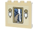 Lego part: Panel 1 x 4 x 3 with Side Supports - Hollow Studs with Gold and White Light Sconces, Picture of Waterfall and Sand Blue and Dark Tan Cliff in Frame Pattern (Sticker) - Set 10351