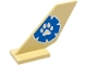 Part No: 6239pb104  Name: Tail Shuttle with Blue and White Wildlife Rescue Logo with Paw Print Pattern on Both Sides