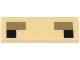 Lego part: Tile 1 x 3 with Black Squares and Dark Tan Rectangles Pattern (Minecraft Baby Llama Eyes)