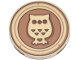 Part No: 67095pb111 Name: Tile, Round 3 x 3 with Owl and Dark Brown, Reddish Brown and Medium Nougat Circles Pattern Part No: 67095pb111 Name: Tile, Round 3 x 3 with Owl and Dark Brown, Reddish Brown and Medium Nougat Circles Pattern