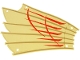 Part No: 68806 Name: Cloth Sail 27 x 20 with Dark Tan Ribs and Stitching, Red Stripes, LEGO Copyright on Left Pattern Part No: 68806 Name: Cloth Sail 27 x 20 with Dark Tan Ribs and Stitching, Red Stripes, LEGO Copyright on Left Pattern