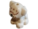 Lego part: Dog, Friends Style, Puppy, Standing, Small with Black Nose and Mouth, Reddish Brown Hair over Eyes Pattern (Pali)