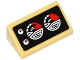 Part No: 85984pb097  Name: Slope 30 1 x 2 x 2/3 with 4 Red and White Gauges on Black Background Pattern (Sticker) - Set 76041