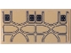 Part No: 87079pb0421  Name: Tile 2 x 4 with SW Millennium Falcon Seat Cushion Pattern (Sticker) - Set 75105