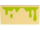 Part No: 87079pb0496  Name: Tile 2 x 4 with Lime Slime Dripping Pattern (BrickHeadz Peter Venkman Forehead)